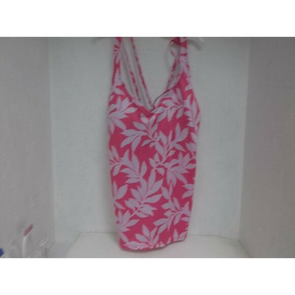 all in motion Other - All In Motion Women's V-Neck Tankini  AF081  Red/White Leaf Design Large New!!!